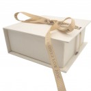 Yellow ribbon white kraft paper jewelry cover box