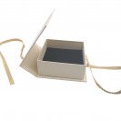 Yellow ribbon white kraft paper jewelry cover box