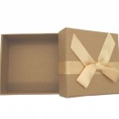 Zhu color kraft paper yellow ribbon hat box