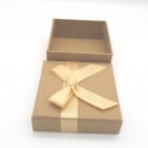 Zhu color kraft paper yellow ribbon hat box