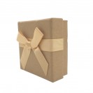 Zhu color kraft paper yellow ribbon hat box