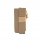 Zhu color kraft paper yellow ribbon hat box