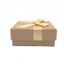 Zhu color kraft paper yellow ribbon hat box