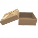 Zhu color kraft paper yellow ribbon hat box