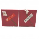 red cardboard flocking-inner hat box