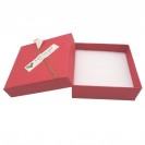 red cardboard flocking-inner hat box