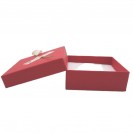 red cardboard flocking-inner hat box