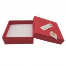 red cardboard flocking-inner hat box