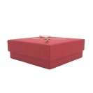 red cardboard flocking-inner hat box