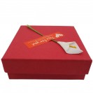 red cardboard flocking-inner hat box