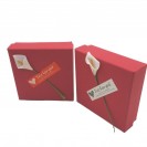 red cardboard flocking-inner hat box