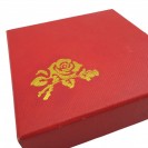 Red gilded rose satin lining jewelry jewelry hat box