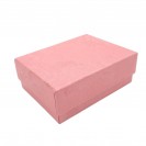 Smooth printing pink cardboard flocking-innerr hat box