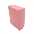 Smooth printing pink cardboard flocking-innerr hat box