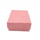 Smooth printing pink cardboard flocking-innerr hat box