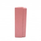 Smooth printing pink cardboard flocking-innerr hat box