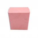 Smooth printing pink cardboard flocking-innerr hat box