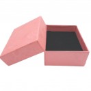 Smooth printing pink cardboard flocking-innerr hat box