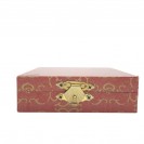 Square wooden cardboard national style totem buckle jewelry Chinese printed satin lining bracelet Jewelry clamshell box