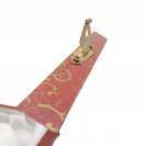 Square wooden cardboard national style totem buckle jewelry Chinese printed satin lining bracelet Jewelry clamshell box