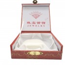 Square wooden cardboard national style totem buckle jewelry Chinese printed satin lining bracelet Jewelry clamshell box