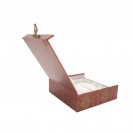 Square wooden cardboard national style totem buckle jewelry Chinese printed satin lining bracelet Jewelry clamshell box