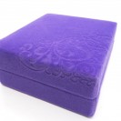 Violet Phoenix flower imprint square flannel packing kit clamshell jewelry box small