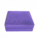 Violet Phoenix flower imprint square flannel packing kit clamshell jewelry box small