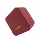 Red octagonal flip Clamshell jewelry box