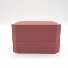 Red octagonal flip Clamshell jewelry box