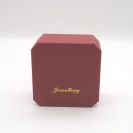 Red octagonal flip Clamshell jewelry box