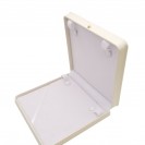 Square pearlescent white belt gold buckle leather paper flocking four buckle Jewelry Kit Clamshell jewelry box