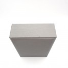 Silver gray leather paper coated set Clamshell jewelry box