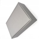 Silver gray leather paper coated set Clamshell jewelry box