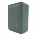 Rectangular dark green leather paper flocking inner LED light Necklace Clamshell Jewelry Box