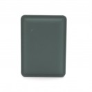 Rectangular dark green leather paper flocking inner LED light Necklace Clamshell Jewelry Box