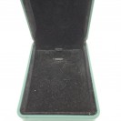 Rectangular dark green leather paper flocking inner LED light Necklace Clamshell Jewelry Box