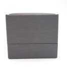 Small square black leather filled paper flocking inner flap ring Clamshell jewelry box