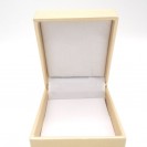 Small square golden leather paper PU flocking inner Clamshell jewelry box