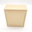 Small square golden leather paper PU flocking inner Clamshell jewelry box