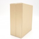 Small square golden leather paper PU flocking inner Clamshell jewelry box