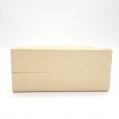 Small square golden leather paper PU flocking inner Clamshell jewelry box