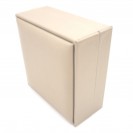 Square champagne gold leather paper pu flocking lining three compartment set Clamshell jewelry box