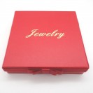 Red ribbon bowknot cover edge leather paper coated pearl necklace cover Clamshell jewelry box