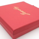 Red ribbon bowknot cover edge leather paper coated pearl necklace cover Clamshell jewelry box