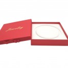 Red ribbon bowknot cover edge leather paper coated pearl necklace cover Clamshell jewelry box