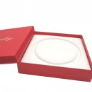 Red ribbon bowknot cover edge leather paper coated pearl necklace cover Clamshell jewelry box