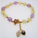 Amethyst  star bracelet