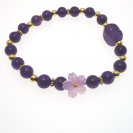 Amethyst flower bracelet