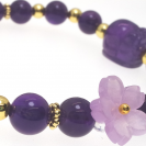 Amethyst flower bracelet